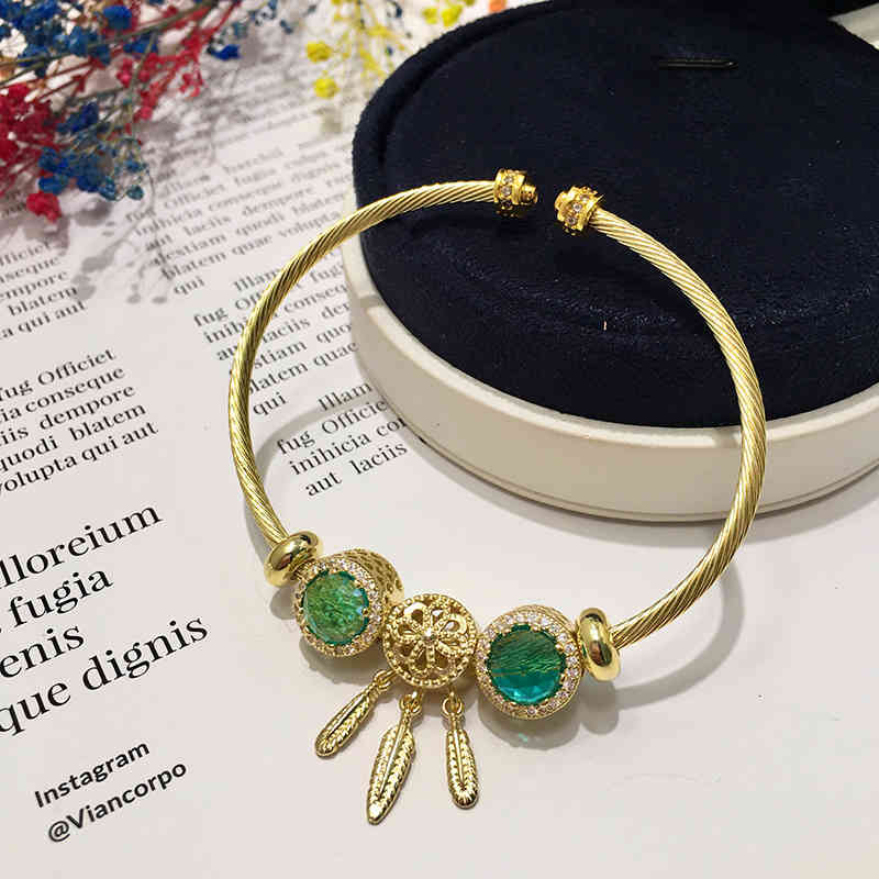 Charm Bracelets 56 Fashion Accessories Summer Underwater World Dream Catcher Beaded Open Bracelet