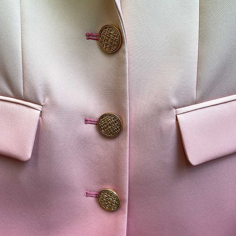 TWOTYLE Patchwork Hit Color Blazer For Women Notched Long Sleeve Casual Blazers Female Autumn Fashion Clothing 210930