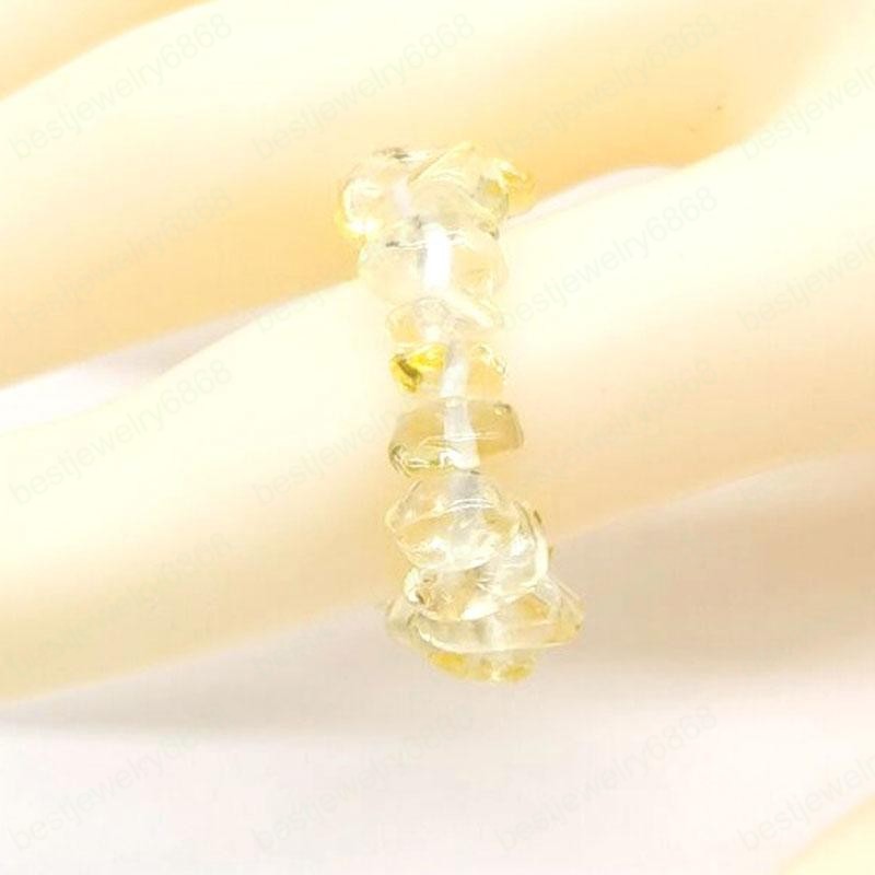 Irregular Natural Crystal Stone Handmade Band Rings For Women Girl Fashion Party Club Decor Punk Jewelry