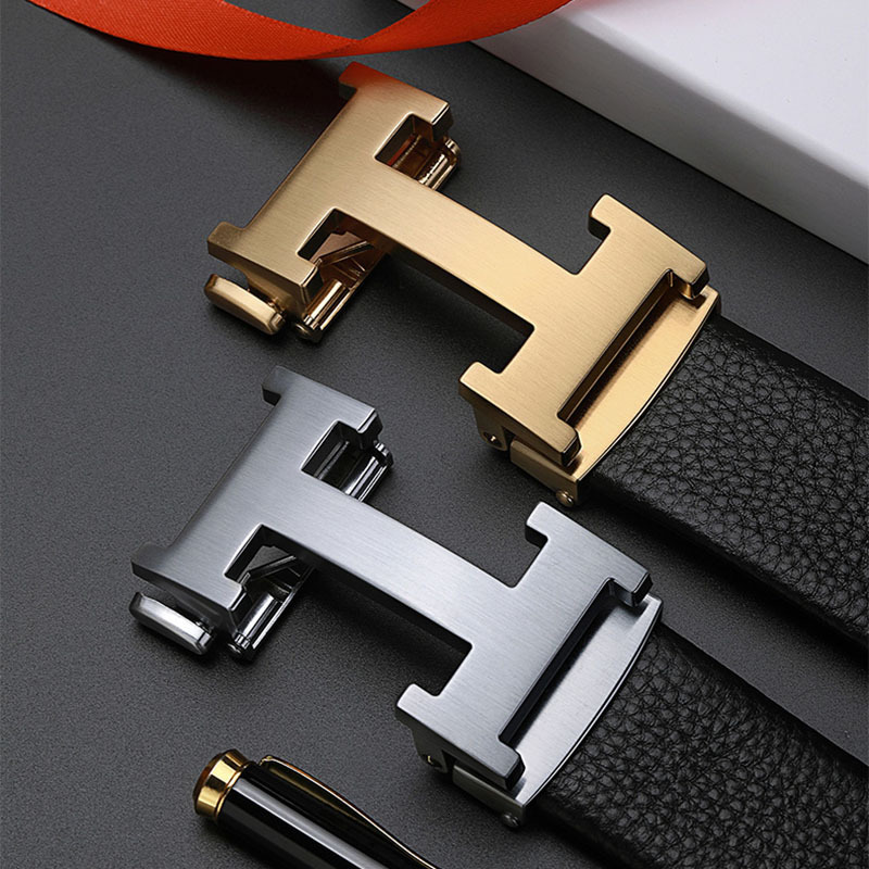 Belt Men's Leather Trendy I-shaped Automatic Buckle Young People's Versatile H-buckle Simple Personality Suit Business, Black
Belt Men's Leather Trendy I-shaped Automatic Buckle Young People's Versatile H-buckle Simple Personality Suit Business, Black