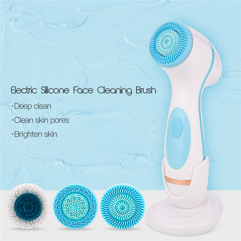 3 in 1 Multifunctional Silicone Face Cleaner Rechargeable Facial Cleansing Brush Blackhead Removal Acne Pore Cleanser Machine
3 in 1 Multifunctional Silicone Face Cleaner Rechargeable Facial Cleansing Brush Blackhead Removal Acne Pore Cleanser Machine