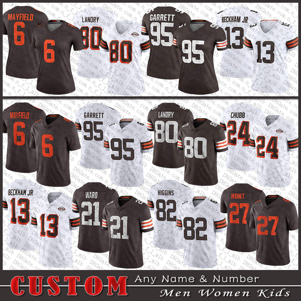 6 Baker Mayfield 24 Nick Chubb Custom Men Women Kids Football Jersey 95 Myles Garrett 80 Jarvis Landry 27 Kareem Hunt 21 Denzel Ward ClevelandRashard Higgins Brown, Shown
6 Baker Mayfield 24 Nick Chubb Custom Men Women Kids Football Jersey 95 Myles Garrett 80 Jarvis Landry 27 Kareem Hunt 21 Denzel Ward ClevelandRashard Higgins Brown, Shown