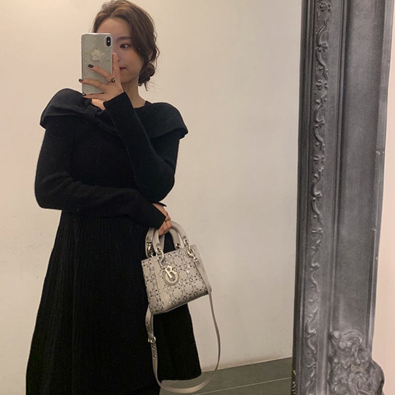 Knit Dress Korean Spring Long Sleeve Slim Sweater Dress Women Casual Elegant Office Knit Dress Female Winter Cute 210521