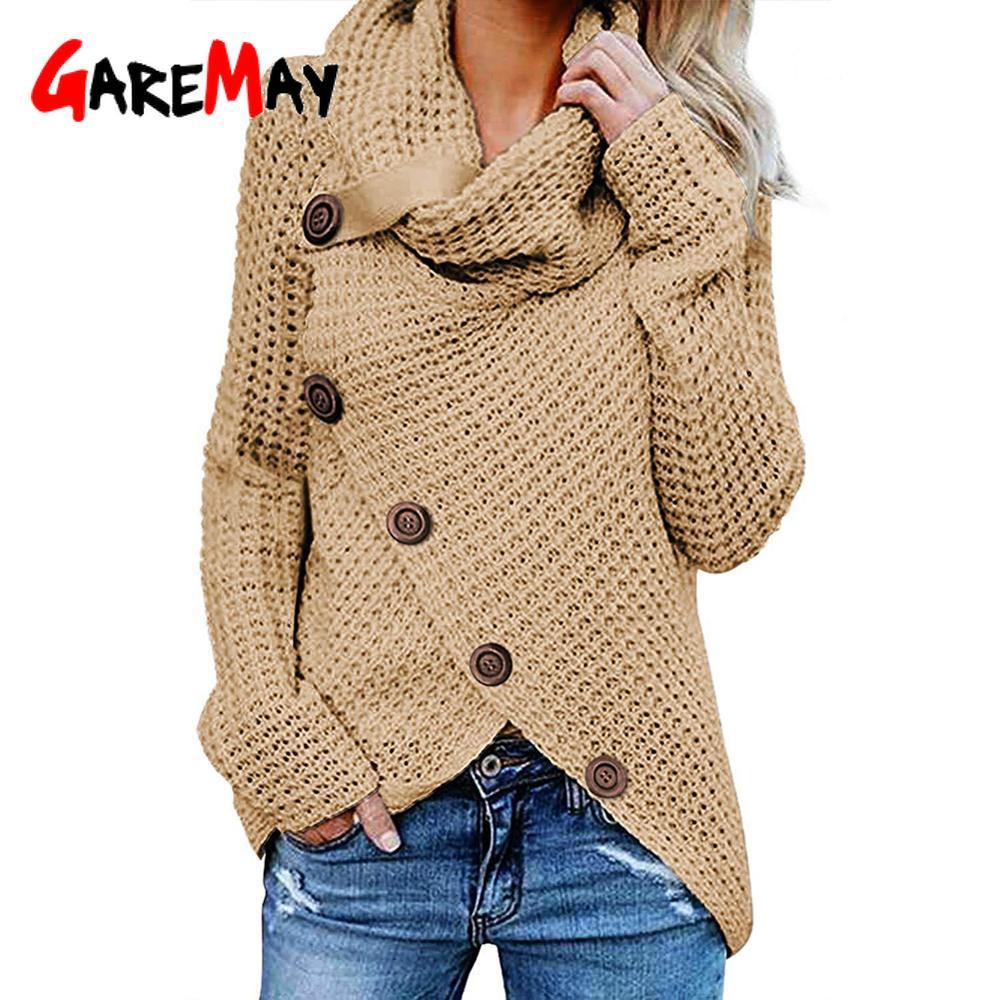 Turtleneck Women Winter Sweater Plus Size 5xl Autumn Warm Irregular Pullover Knit Thick Asymmetrical Female 210428