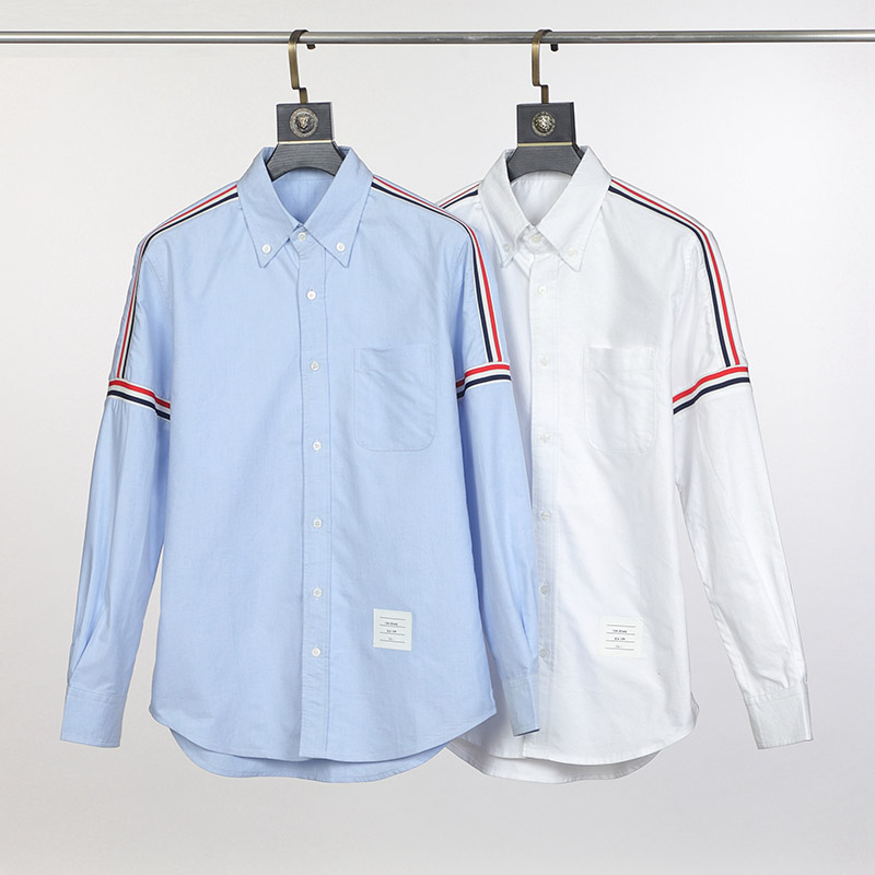 2021 new men's long-sleeved shirt casual pure cotton business yarn-dyed color strip stitching men and women the same long-sleeved T-shirt, White
2021 new men's long-sleeved shirt casual pure cotton business yarn-dyed color strip stitching men and women the same long-sleeved T-shirt, White