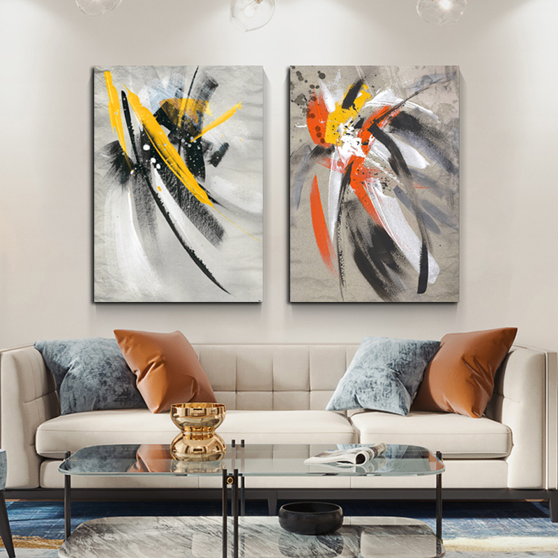 Colorful Line Posters And Prints Abstract Picture Canvas Painting Wall Art For Living Room Home Decoration NO FRAME
