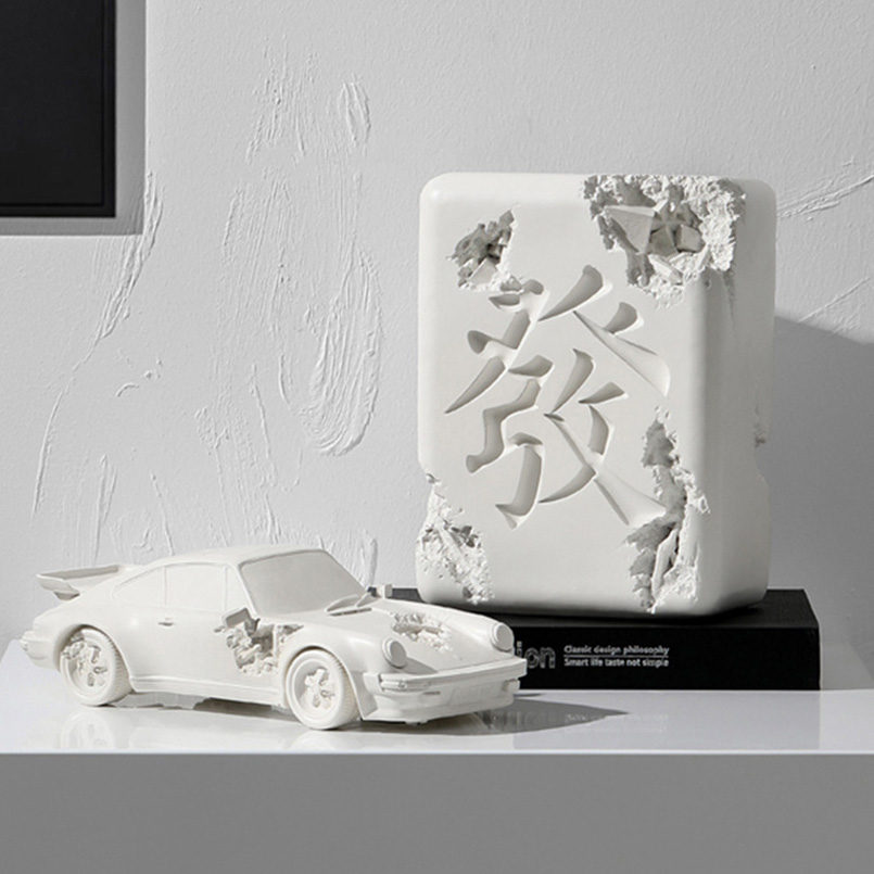 Decorative Objects Home Furnishings Trendy 31cm Eroded 911 Turbo Future Relic Art Drops Collection Sculpture Plaster Decoration Car Nordic Artistic creativity
Decorative Objects Home Furnishings Trendy 31cm Eroded 911 Turbo Future Relic Art Drops Collection Sculpture Plaster Decoration Car Nordic Artistic creativity