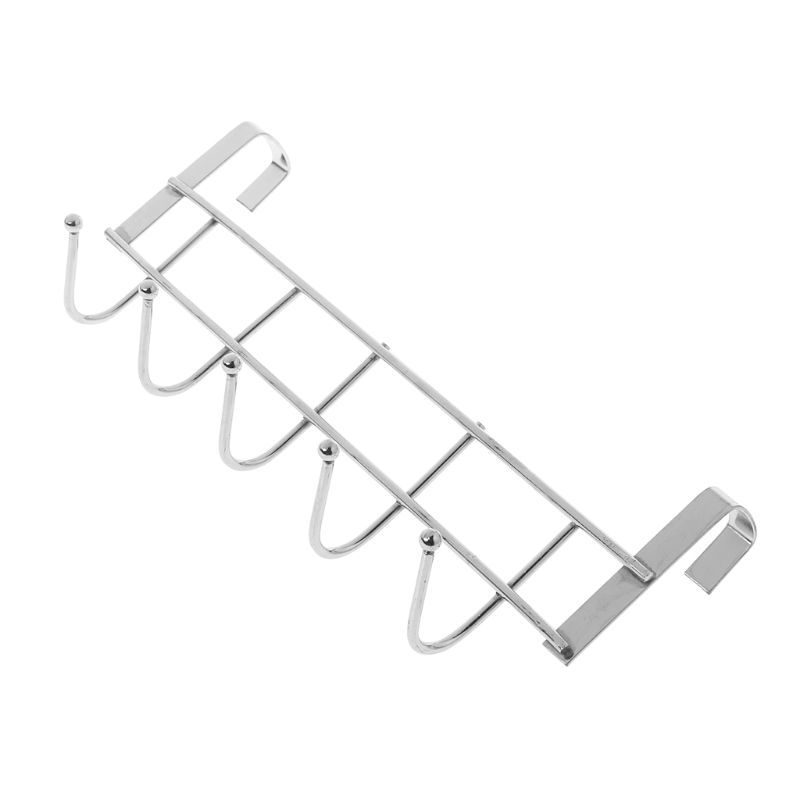 5 Hooks About Door Clothing Hanger Rack Box Door Loop Houder Plank For Home Bathroom Kitchen