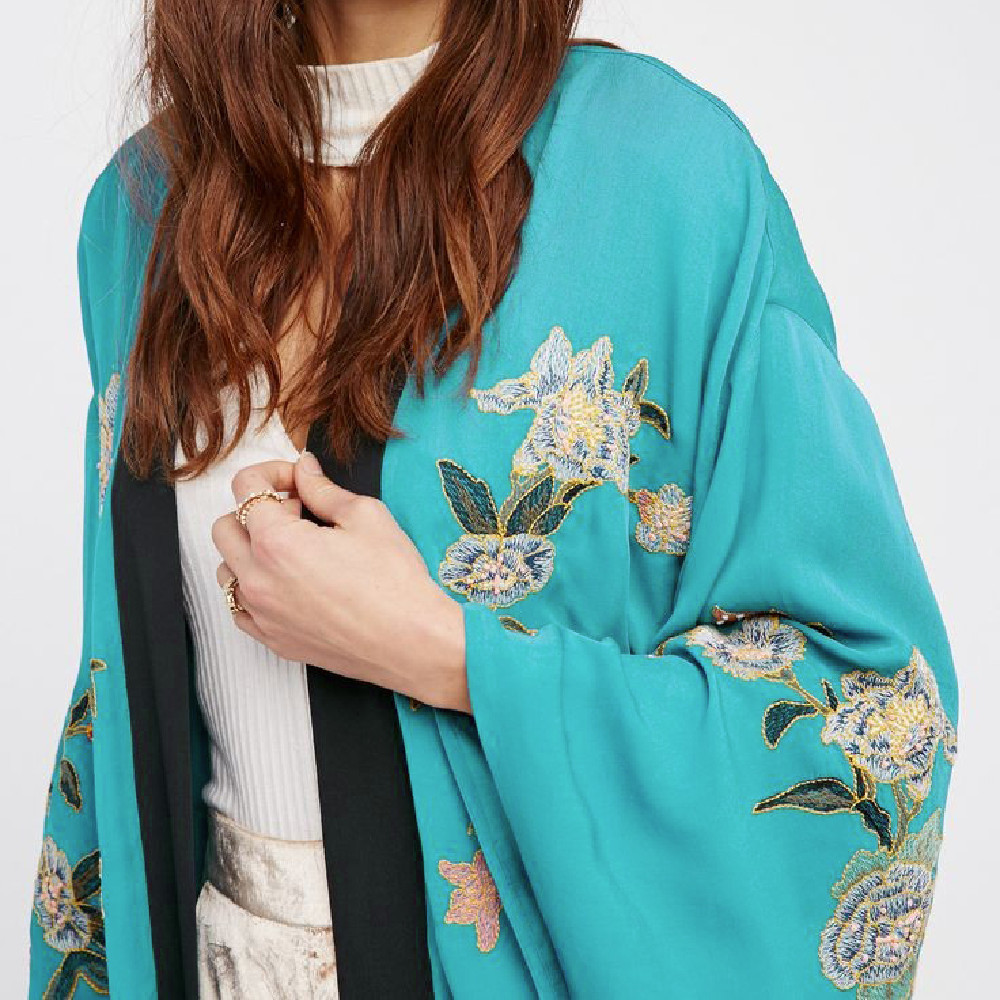 Bohemian Embroidery Cover-ups Sexy Summer Beach Dress Tunic Women wear Swimsuit Cover Up Bikini Sarongs #Q1019 210420