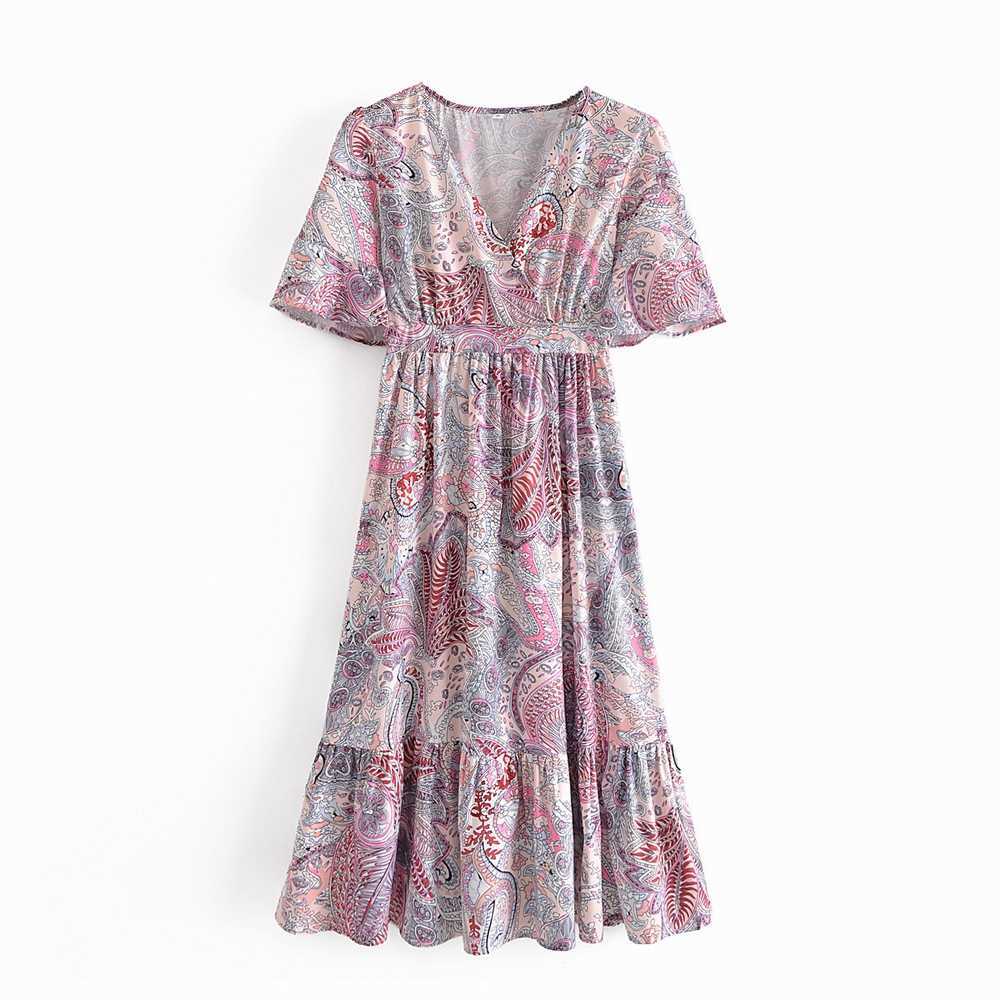 Women Summer Dress Arrival Short Sleeve Paisley Prints Modern Lady Vintage Sundress 210602, As photo
Women Summer Dress Arrival Short Sleeve Paisley Prints Modern Lady Vintage Sundress 210602, As photo