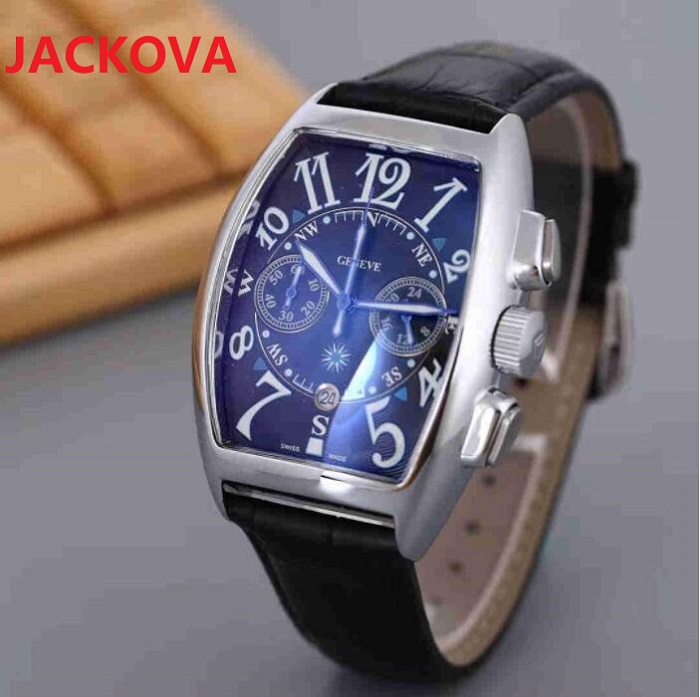 Wine Barrel Shape quartz men's hand calendar watch Leather Skeletion Dial Designer Clock Automatic men Bracelet montre de luxe Super Luminous Wristwatches, As pic
Wine Barrel Shape quartz men's hand calendar watch Leather Skeletion Dial Designer Clock Automatic men Bracelet montre de luxe Super Luminous Wristwatches, As pic