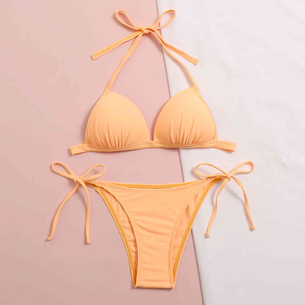 Swimwear Woman Swimsuit Sexy Bikini Set Purple Push Up Bathing Suit Women Black String Beachwear Biquini Two Piece 210520