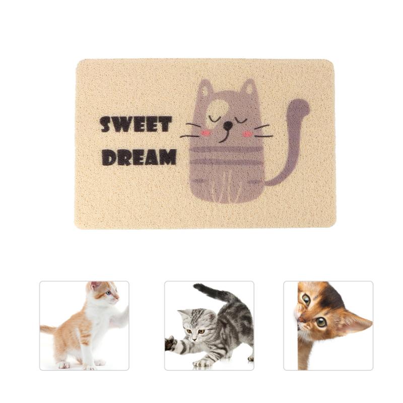 1pc Feeding Mat Cat Litter Durable Trapping Pad Pet Cushion Beds & Furniture