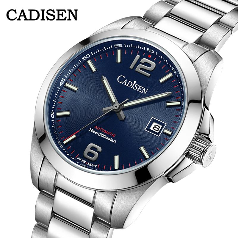 

Wristwatches CADISEN C8197 Men's Watch MIYOTA 8215 Movt Automatic Mechanical Watches Men 200M Waterproof Sapphire Glass Clock Reloj Hombre, C8197 - 2