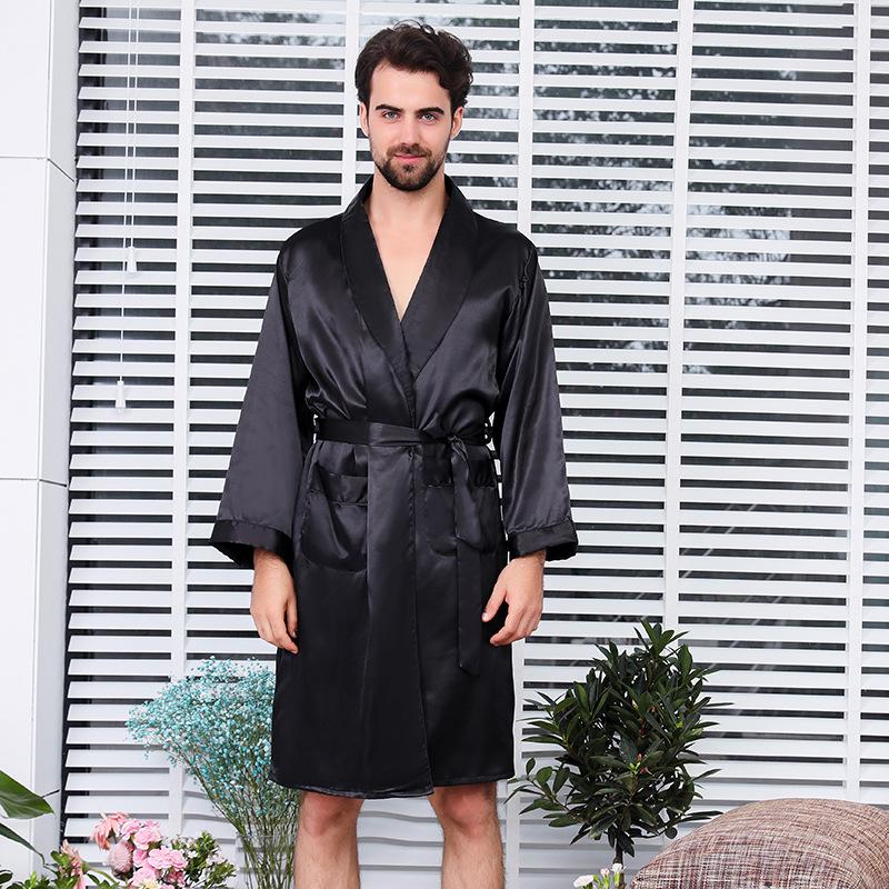 Men's Sleepwear Spring Summer Male Silk Satin Robe Long Sleeve Solid Men Loose Casual Bathrobe Nightwear Plus Size 7XL, Black;brown
Men's Sleepwear Spring Summer Male Silk Satin Robe Long Sleeve Solid Men Loose Casual Bathrobe Nightwear Plus Size 7XL, Black;brown