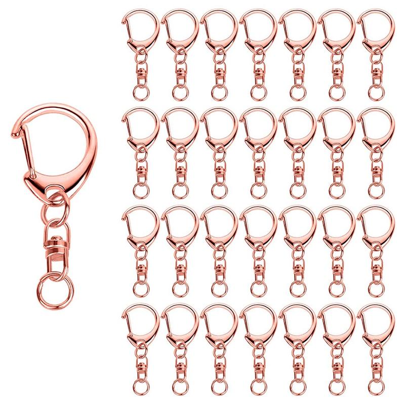 Keychains 50 Pcs Rose Gold Keychain, Spring Snap Key Ring With Chain And Jump Rings, DIY Parts For Craft Hanging Buckle
Keychains 50 Pcs Rose Gold Keychain, Spring Snap Key Ring With Chain And Jump Rings, DIY Parts For Craft Hanging Buckle