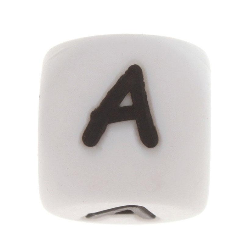 2021 Alphabet Letter Beads 12MM Silicone Baby Teethers Silicon Bites Bpa Free Baby Teething Teether Beads for Necklaces
