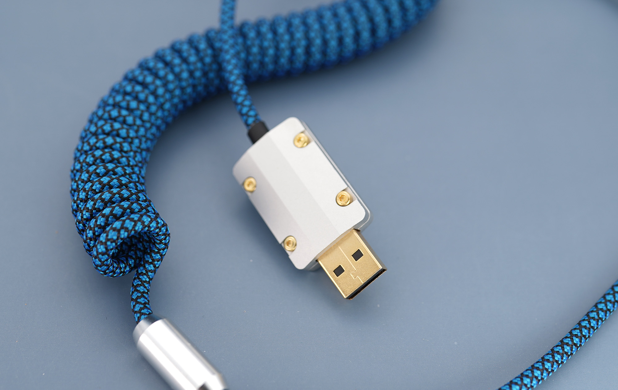 GeekCable Handmade Mechanical Keyboard Data Cable For GMK Theme Diamond Blue Colorway For SP Keycap Theme Line