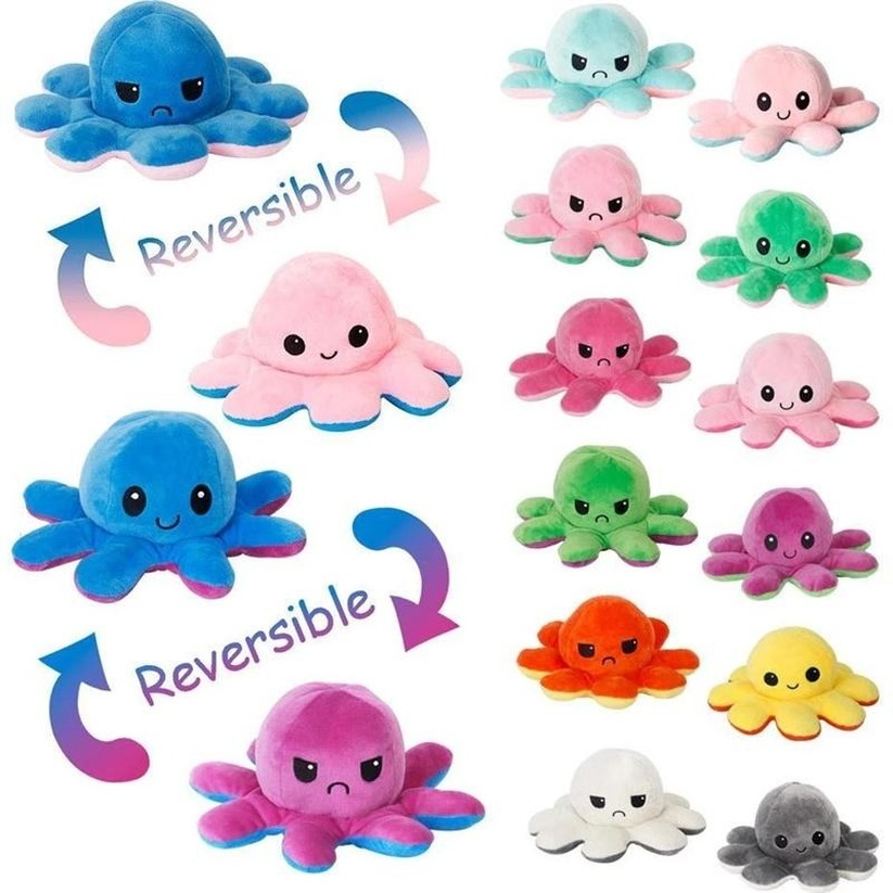 Cute Reversible Flip Octopus Stuffed Dolls Soft Double-sided Expression Plush Toy Baby Kids Gift Doll New Year Christmas Gifts
Cute Reversible Flip Octopus Stuffed Dolls Soft Double-sided Expression Plush Toy Baby Kids Gift Doll New Year Christmas Gifts