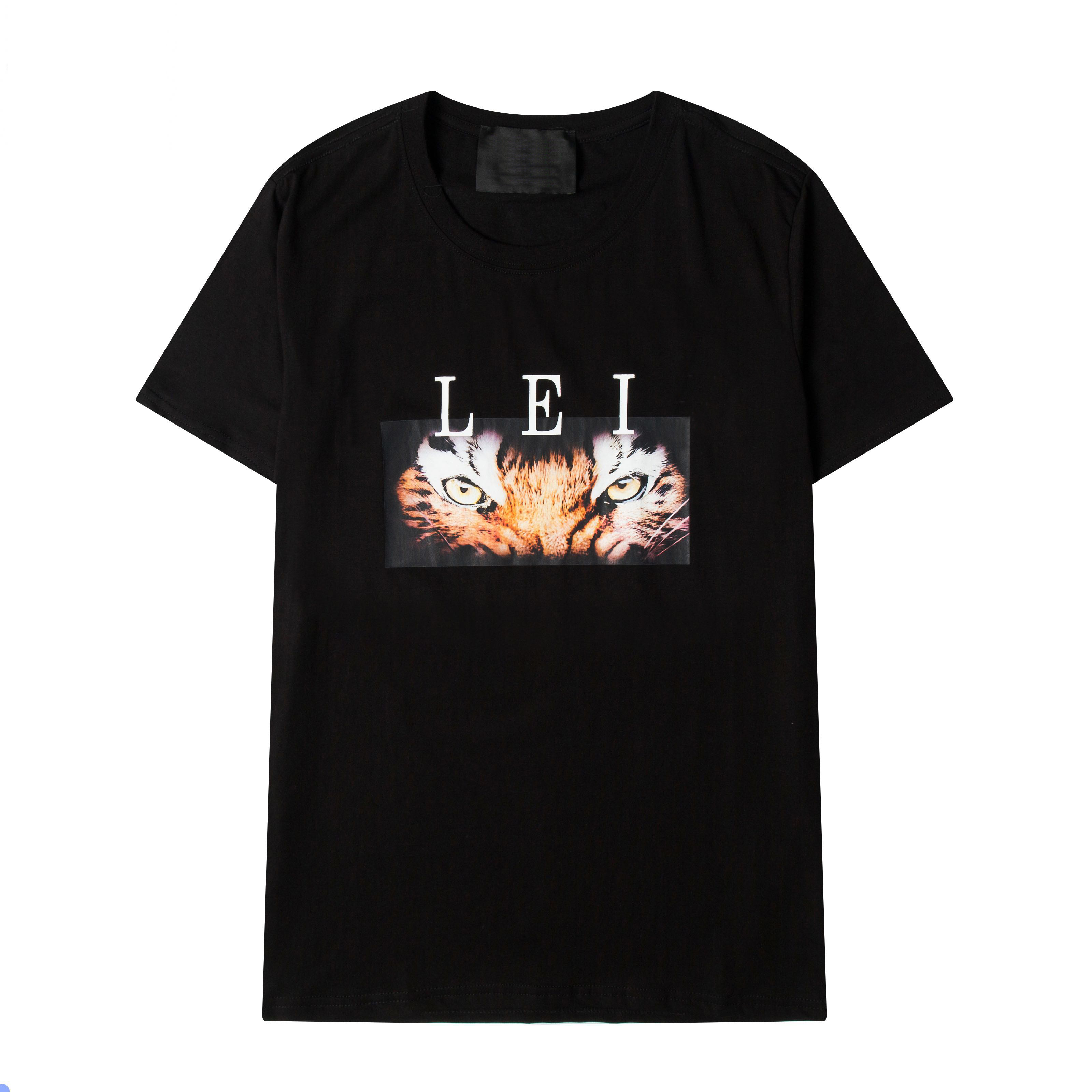 SS Summer T-shirt à manches courtes Homme Marée Marque Mode Cat Chat Animal Casual Lâche Court