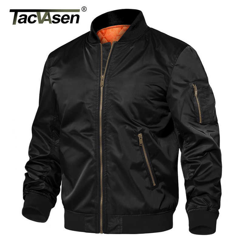 TACVASEN Winter Military Jacket Outwear Mens Cotton Padded Pilot Army Bomber Jacket Coat Casual Baseball Jackets Varsity Jackets 210818