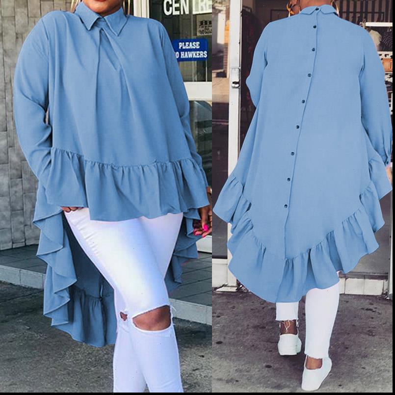 Celmia Women Shirt Asymmetrical Tops Fashion Blouses Solid Back Buttons Ruffles Shirts Lapel Long Sleeve Casual Blusas Femininas, White
Celmia Women Shirt Asymmetrical Tops Fashion Blouses Solid Back Buttons Ruffles Shirts Lapel Long Sleeve Casual Blusas Femininas, White