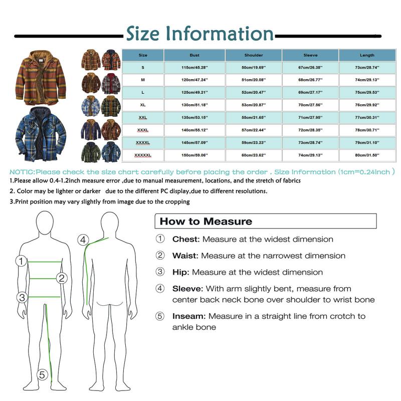 Men's Jackets European American Quilted Lined Button Down Cotton Plaid Autumn Winter Shirt Add Velvet Warm Long-sleeved Jacket With Hood