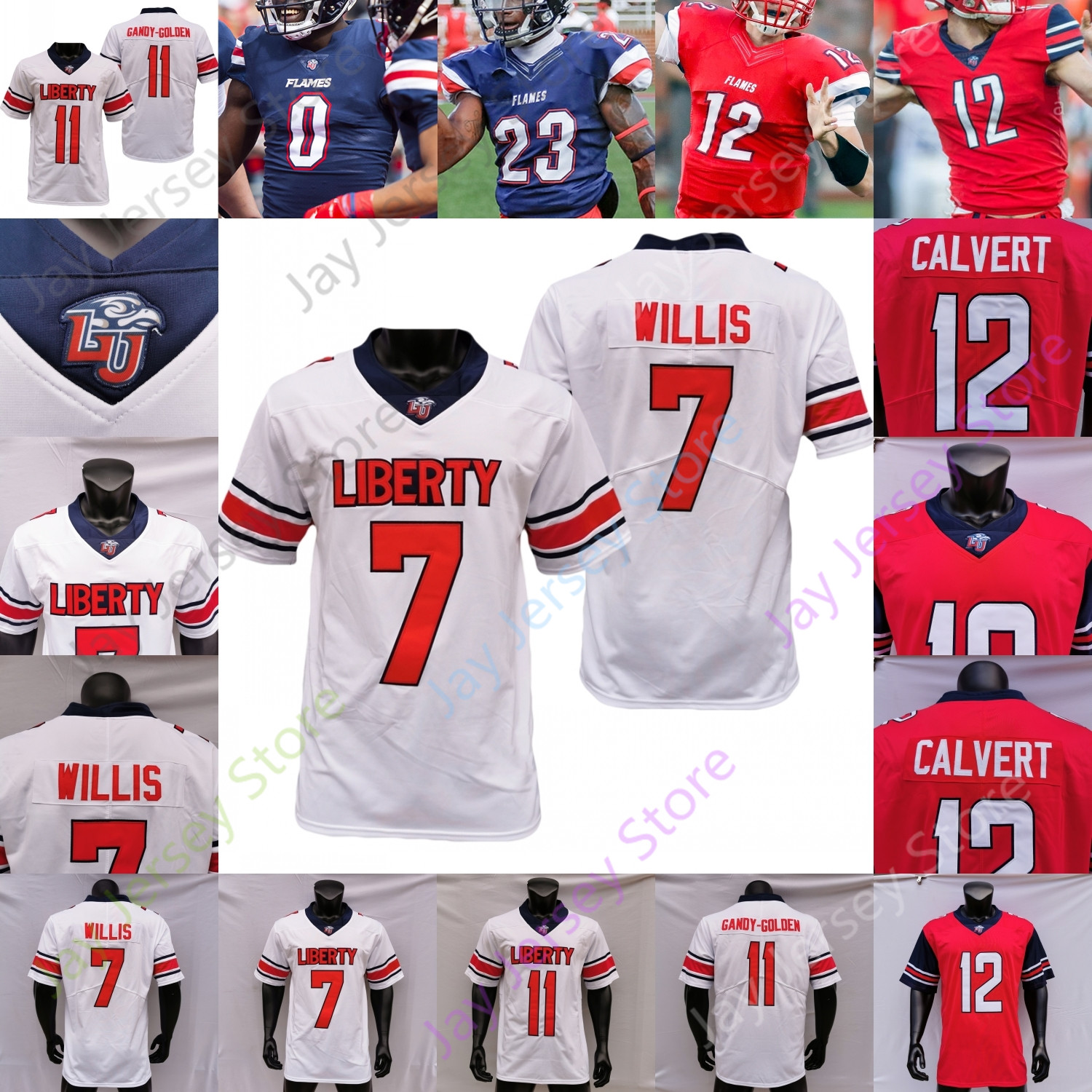 2022 Liberty Flames Football Jersey NCAA College Joshua Mack DJ Stubbs Malik Willis Johnathan Bennett Shedro Louis T.J. Green Demario Douglas Jaivian Lofton, Red i
2022 Liberty Flames Football Jersey NCAA College Joshua Mack DJ Stubbs Malik Willis Johnathan Bennett Shedro Louis T.J. Green Demario Douglas Jaivian Lofton, Red i