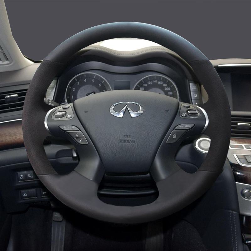 For Infiniti Qx70 q30 Q50L QX50 Q70 QX60 DIY custom leather hand-sewn steering wheel cover car interior accessories
For Infiniti Qx70 q30 Q50L QX50 Q70 QX60 DIY custom leather hand-sewn steering wheel cover car interior accessories