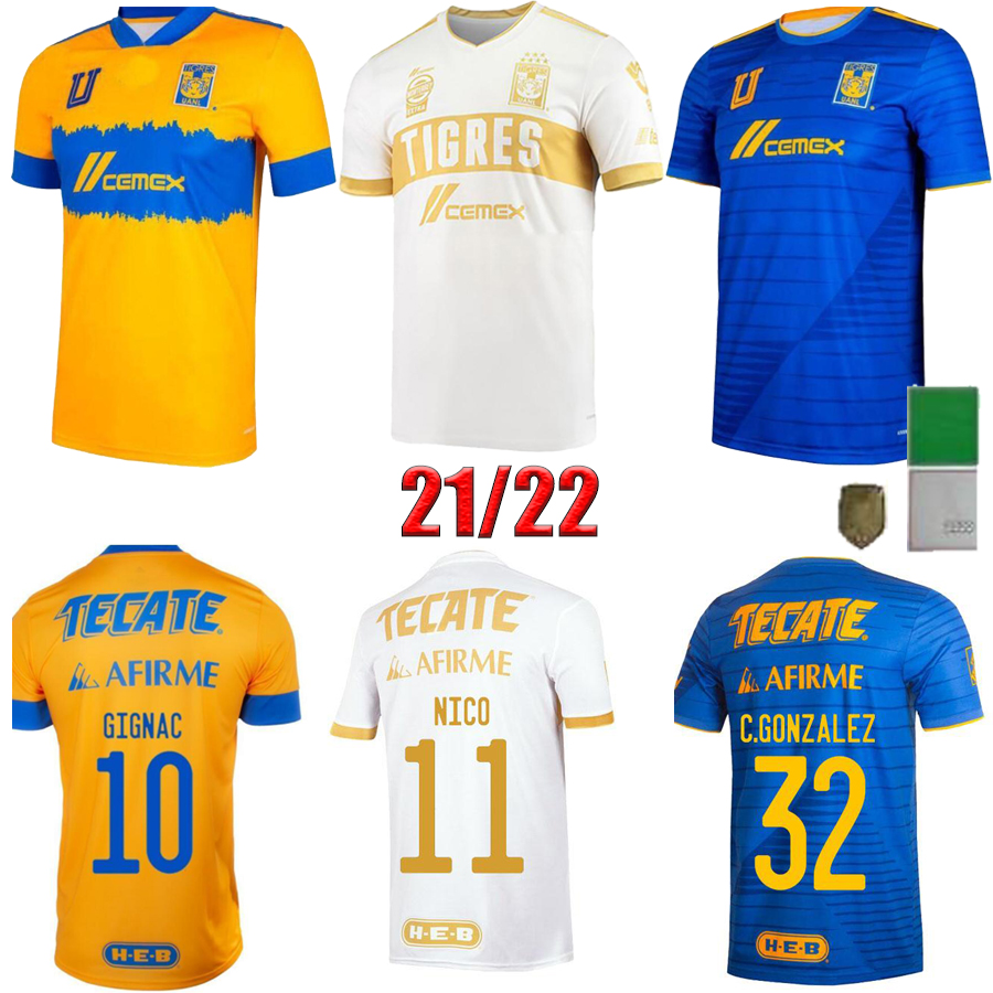 2021 Mexico UANL Tigres Soccer Jersey 7 Stars uniforms C.SALCEDO VARGAS PIZARRO GIGNAC football shirts man Kids kit Camiseta de Tigre Liga MX 20 21 Sports short sleeves, Blue
2021 Mexico UANL Tigres Soccer Jersey 7 Stars uniforms C.SALCEDO VARGAS PIZARRO GIGNAC football shirts man Kids kit Camiseta de Tigre Liga MX 20 21 Sports short sleeves, Blue