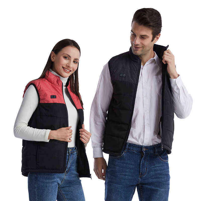 11 Heated Vest Jacket Fashion Men women Coat Clothes Intelligent Electric Heating Thermal Warm Clothes Winter Heated Vest 211111