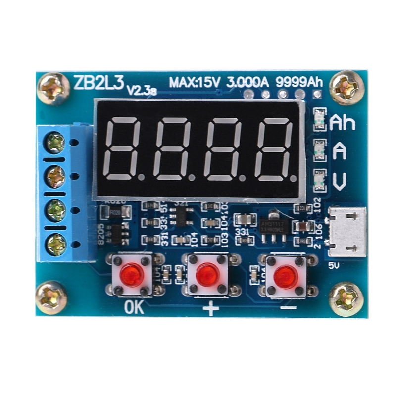 ZB2L3 Li-Ion Lithium Lead Acid Accu Capacity Meter Discharge Tester Analyser Dc 4.5-6V