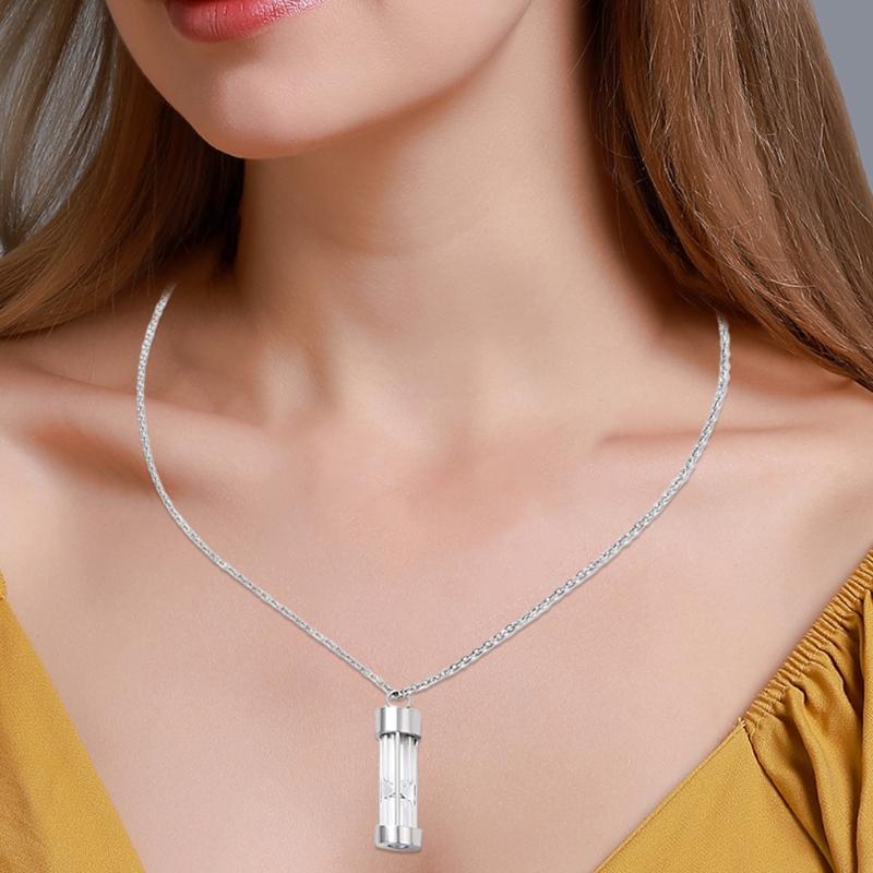 Pendant Necklaces Clear Tube Perfume Bottle Necklace Diffuser Hanging Wish Bottles Jewelry Women 21Dropship
Pendant Necklaces Clear Tube Perfume Bottle Necklace Diffuser Hanging Wish Bottles Jewelry Women 21Dropship