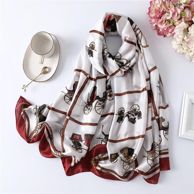 Scarves Fashion Retro Carriage Chain Scarf Silk All-match Sunscreen Beach Towel Decorative Shawl Women, Blue;gray
Scarves Fashion Retro Carriage Chain Scarf Silk All-match Sunscreen Beach Towel Decorative Shawl Women, Blue;gray