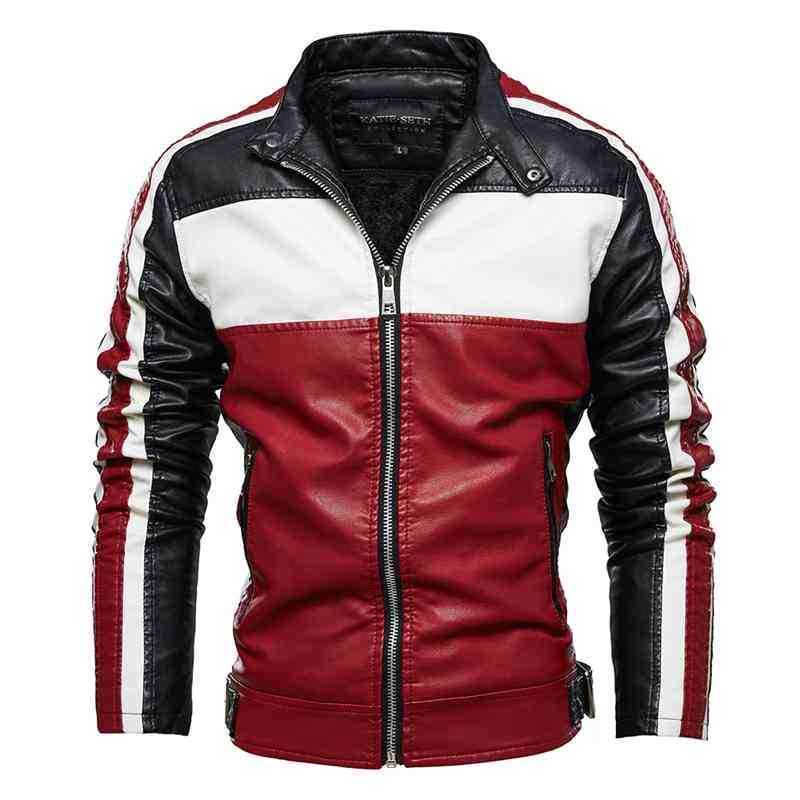 Autumn 2021 new jacket men's color matching coat European locomotive fashion leather clothes, Black;brown
Autumn 2021 new jacket men's color matching coat European locomotive fashion leather clothes, Black;brown