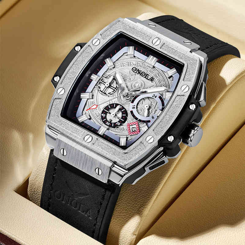 ONOLA tonneau square big quartz lumious chronograph wrist fashion casual style luxury man watch relogio masculino, On6827 black
ONOLA tonneau square big quartz lumious chronograph wrist fashion casual style luxury man watch relogio masculino, On6827 black