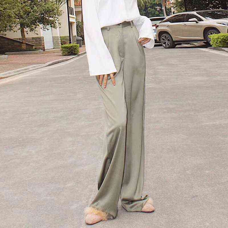 TWOTWNSTYLE Maxi Pants For Women High Waist Zipper Pocket Summer Big Large Size Long Trousers Fashion Elegant Clothing 211115