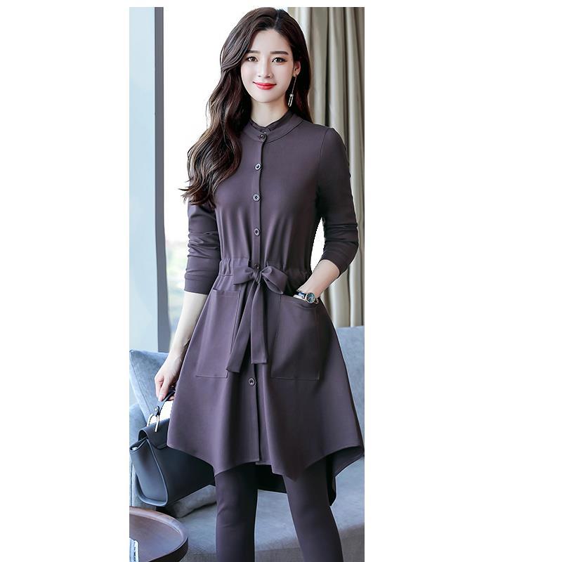 Spring And Autumn Arrival Women's Fashion Slim Was Thin Three-piece Fitted Tracksuits