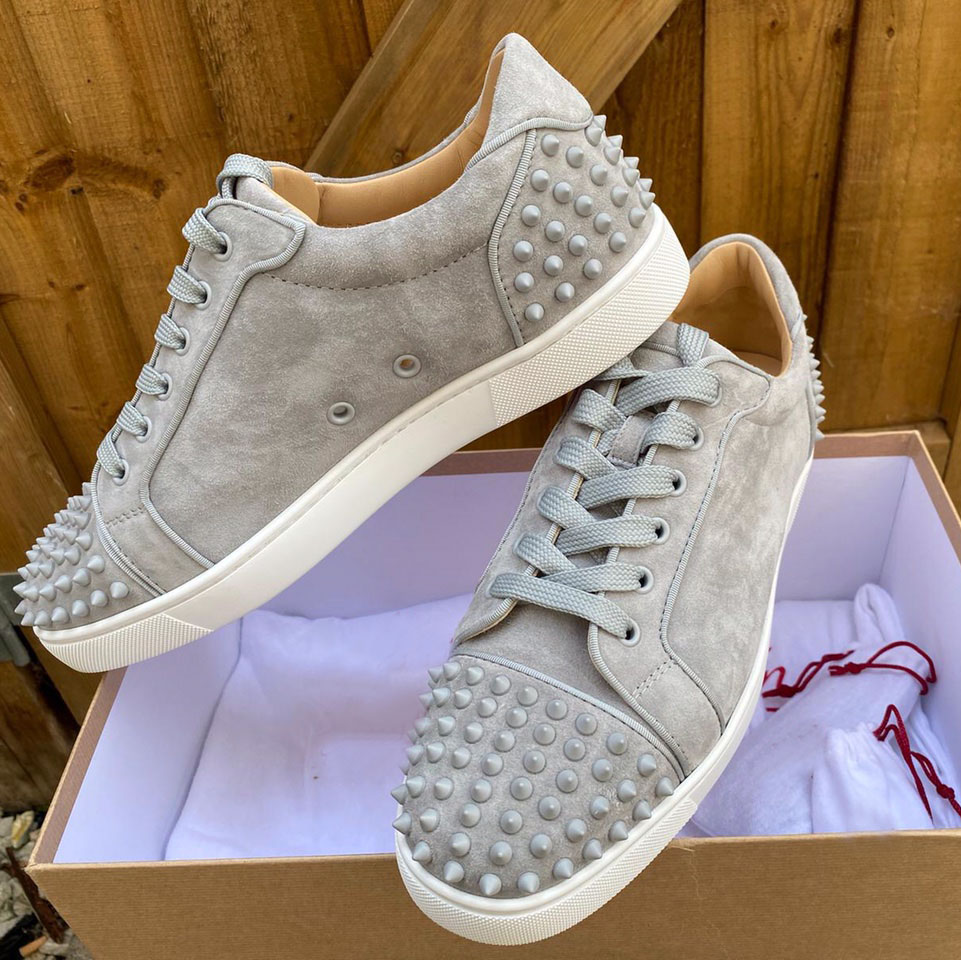 Light grey suede leather brand spiked casual shoes red bottom homme sneaker junior stud Seavaste 2 Orlato Flats outdoor waling flat with box, Black
Light grey suede leather brand spiked casual shoes red bottom homme sneaker junior stud Seavaste 2 Orlato Flats outdoor waling flat with box, Black