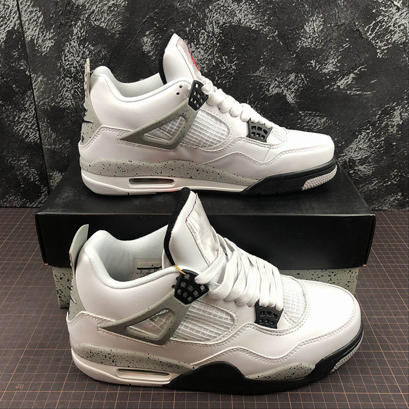 2021 Top Quality Men Jumpman 4 White Cement Basketball Shoes Big Size 4s White/Black Chaussures Trainers Sneakers Sports Shoe MANBASKETBALLSHOES, #1
2021 Top Quality Men Jumpman 4 White Cement Basketball Shoes Big Size 4s White/Black Chaussures Trainers Sneakers Sports Shoe MANBASKETBALLSHOES, #1