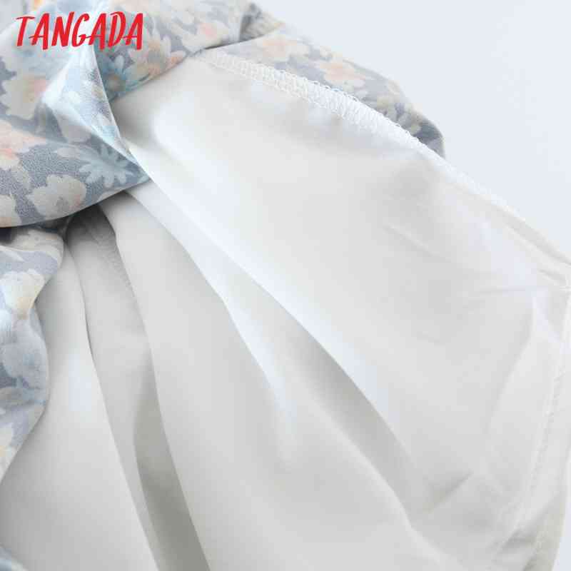 Fashion Women Floral Print Summer Long Sleeve Spaghetti Strap Ladies Dress DZ8 210416