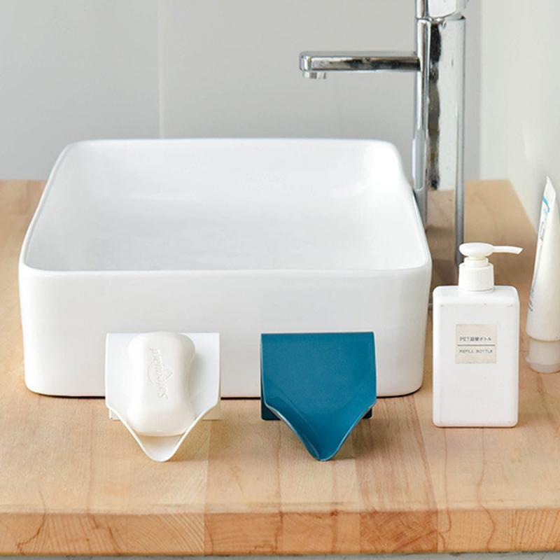 Wall-Mounted Soap Holder Seamless Bathroom Shower Soap Dish Drainage Storage Finishing Racks Strong Stickers Hole-Free Soap Box
