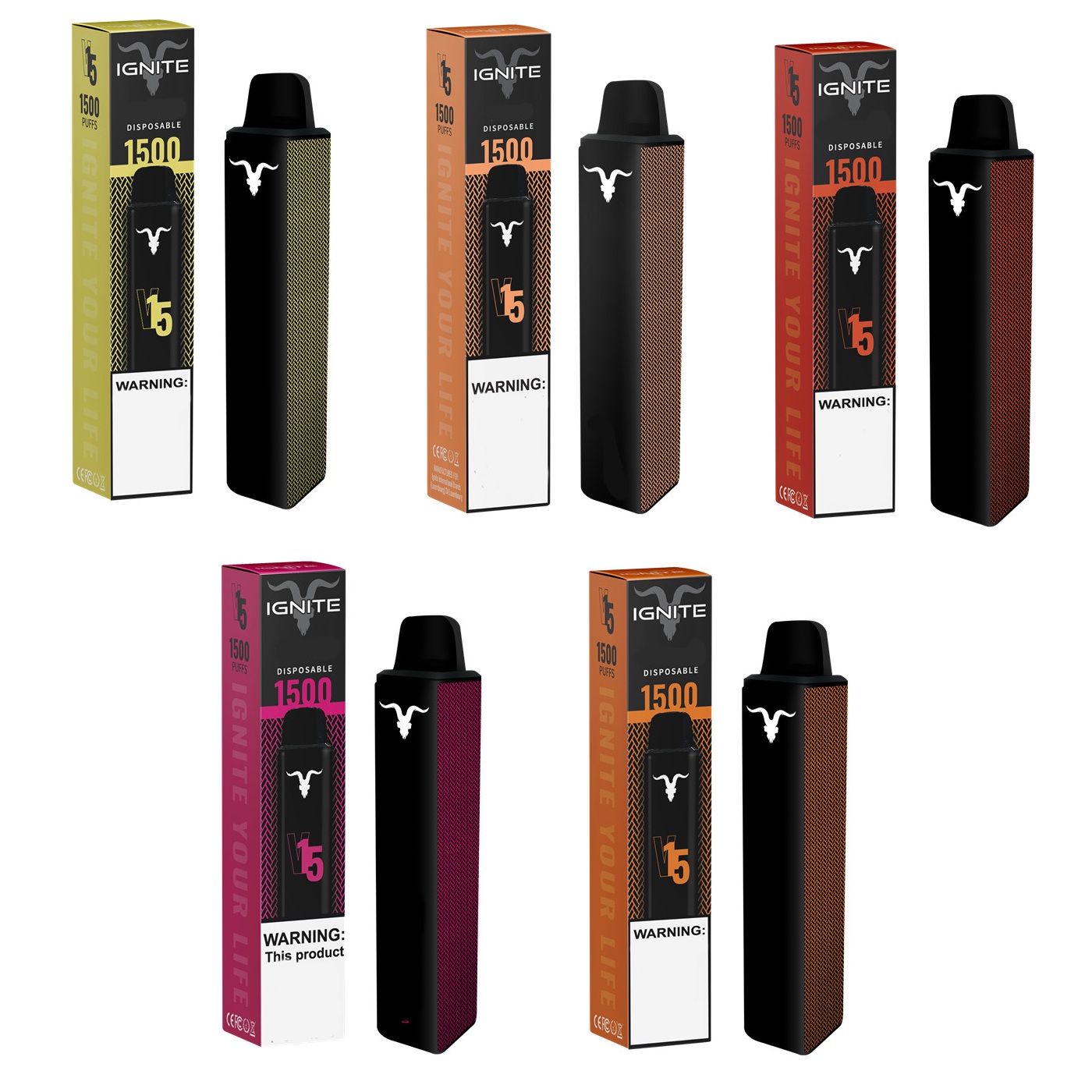 IGNITE V15 Disposable E Cigarette Vape Pen Prefilled 5.1ml 850mAh 1500 Puffs Vapor Pod System Synthetic Vapor Bar
IGNITE V15 Disposable E Cigarette Vape Pen Prefilled 5.1ml 850mAh 1500 Puffs Vapor Pod System Synthetic Vapor Bar