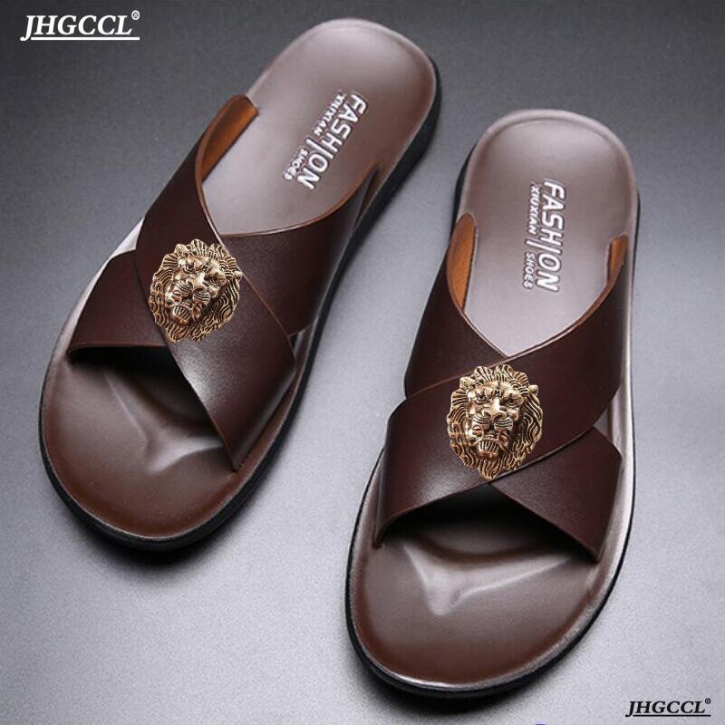 New style leather flip-flops for men, beach shoes for women, Plus size 46, 47, 48 sandals for women T2, Black
New style leather flip-flops for men, beach shoes for women, Plus size 46, 47, 48 sandals for women T2, Black