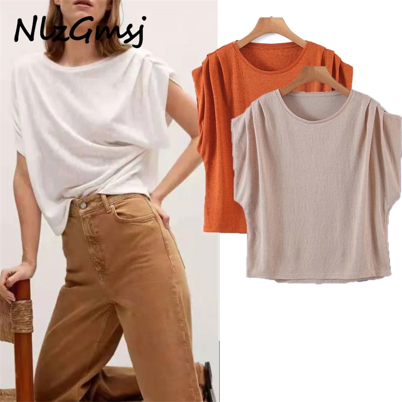 T Shirt Women Spring Summer Loose Shirts O Neck Short Sleeve Solid Elegant Femme ee ops 03 210628, As picture
T Shirt Women Spring Summer Loose Shirts O Neck Short Sleeve Solid Elegant Femme ee ops 03 210628, As picture
