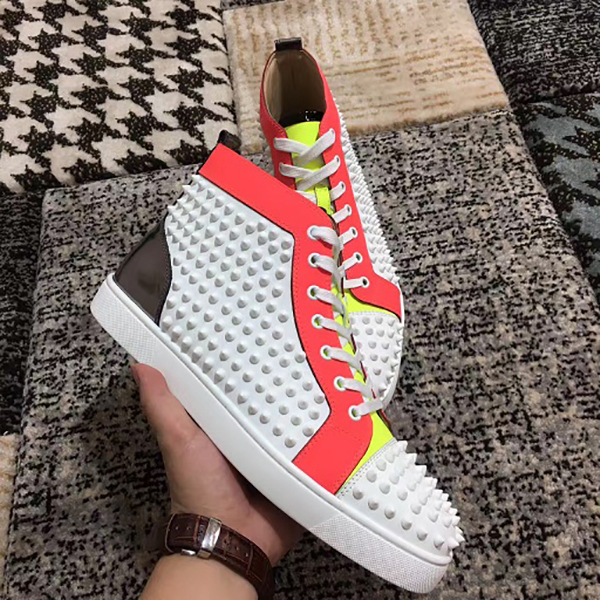 Red Bottom shoes High Top Studded Flat SpikesSpikes Sneakers Men,Women Casual Flats Party Designer Sneaker shoe, Red;white
Red Bottom shoes High Top Studded Flat SpikesSpikes Sneakers Men,Women Casual Flats Party Designer Sneaker shoe, Red;white
