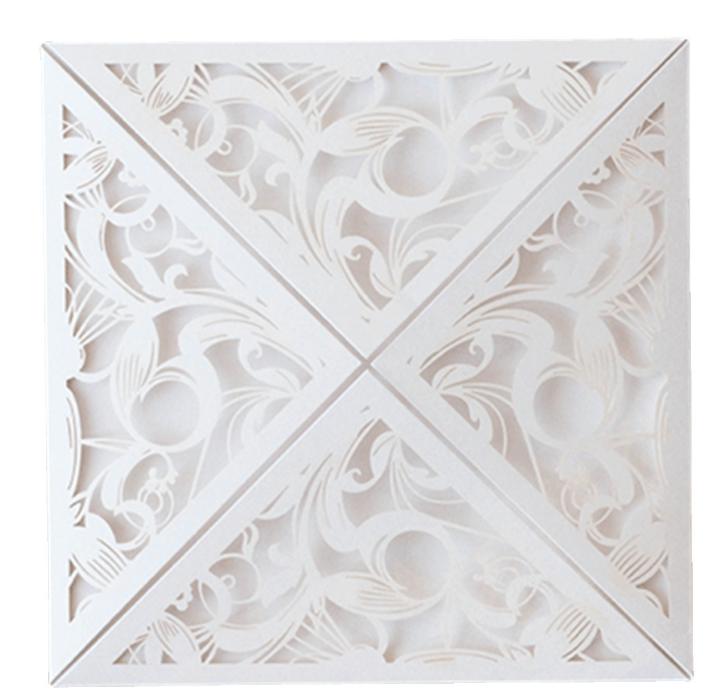 2021 New Laser Cut Blue Wedding Invitations Free Printing Party Invitation Card Flowers Hollow Wedding Cards 6colors Availible Free