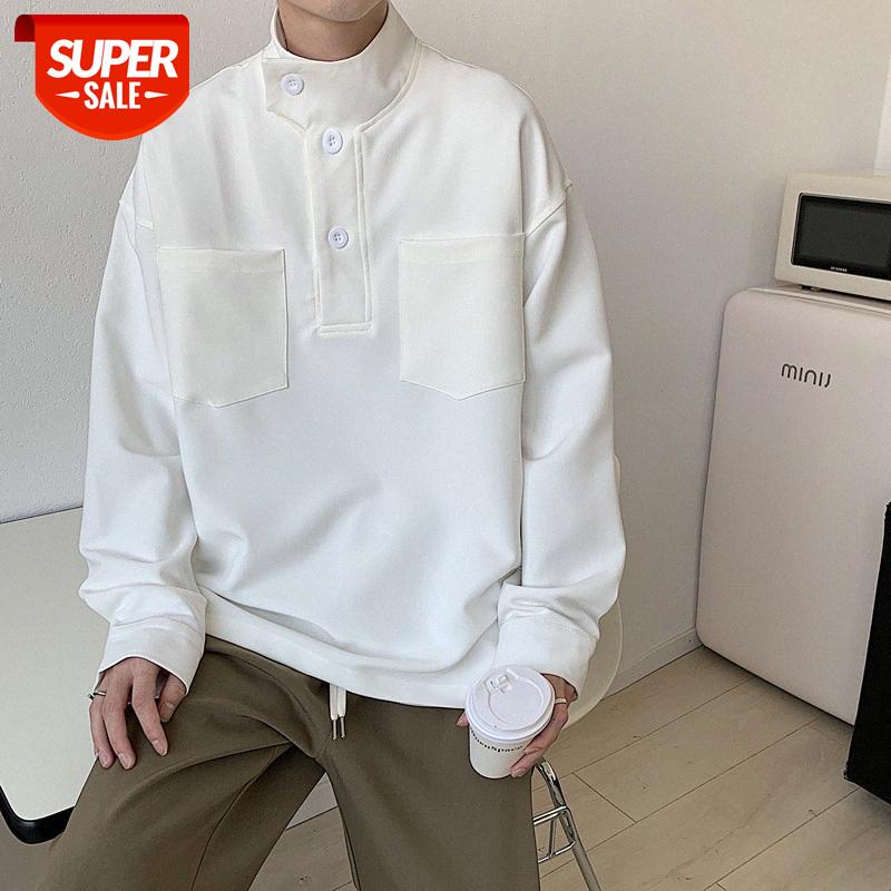 INTFEDAY talled Korean style simple solid color collar sweater men's loose retro pullover top #9c6W, Black
INTFEDAY talled Korean style simple solid color collar sweater men's loose retro pullover top #9c6W, Black