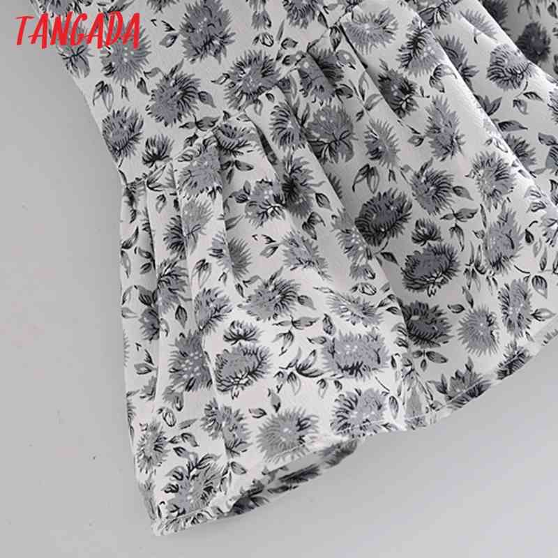 Summer Women Flowers Ruffles Short Sleeve Ladies Mini Dress Vestidos 4D5 210416