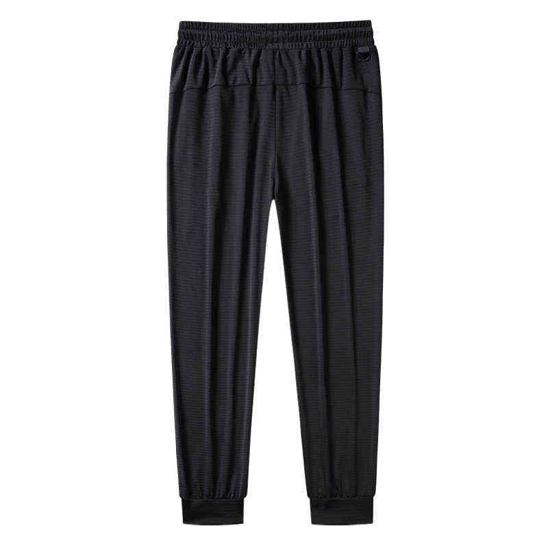 Plus Size 9xl 8xl 7xl Summer Breathable Sweatpants Men Cool Quick Dry Men's Ice Silk Pants High Quality Oversize Trousers Male 211112